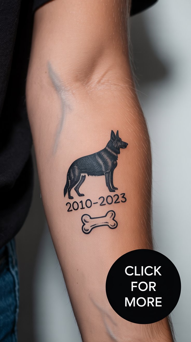 Dog Memorial Tattoo
