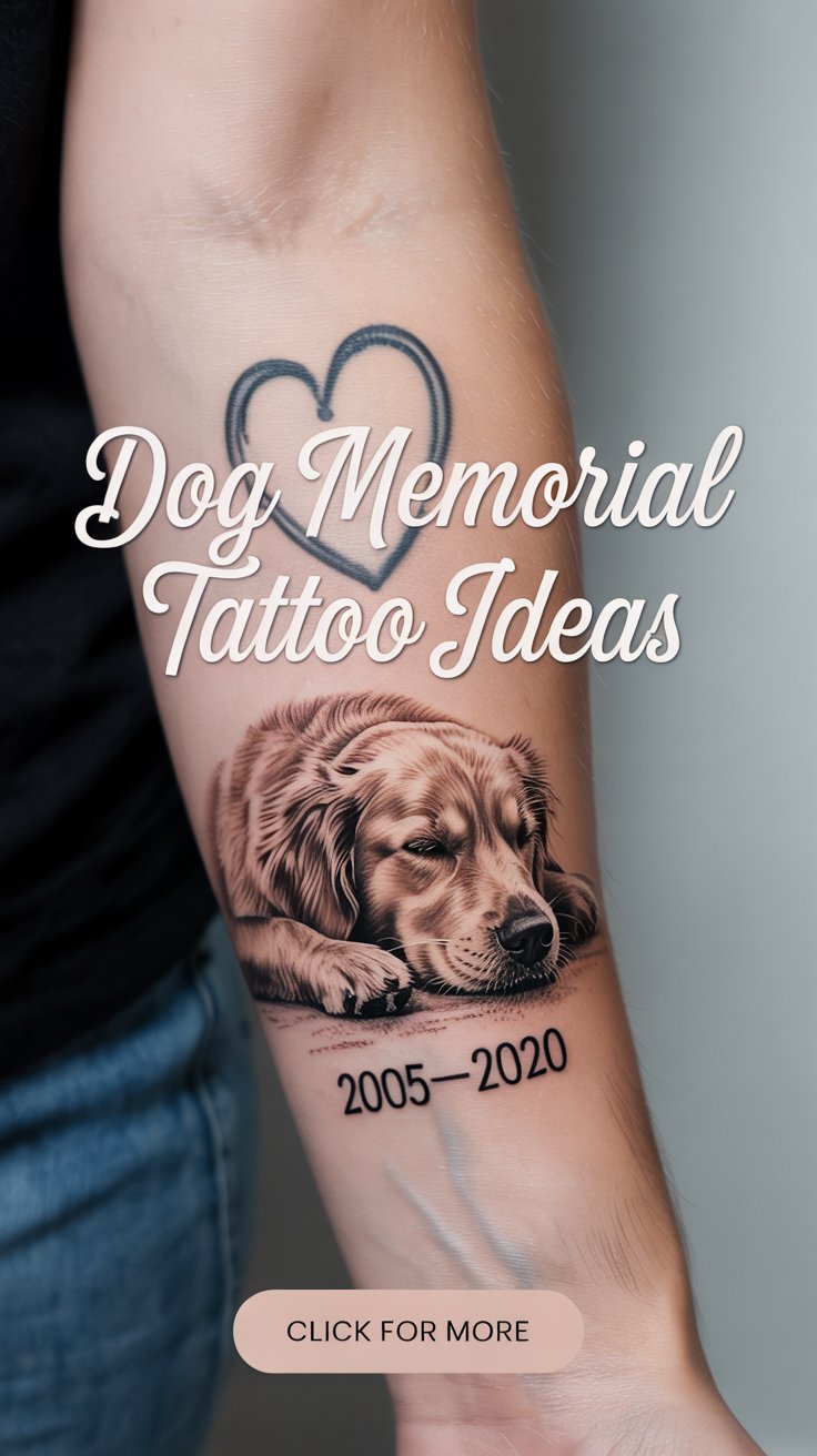 Dog Memorial Tattoo