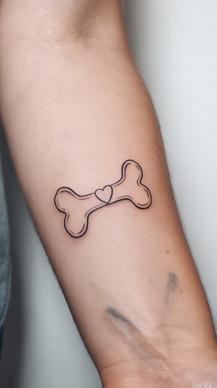 Minimalist Dog Tattoo