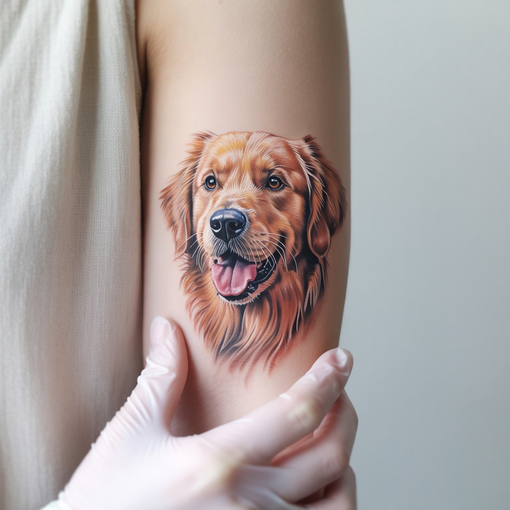 Golden Retriever Tattoo Idea